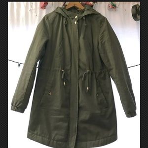 H&M Olive Green Military Style Parka sz 12